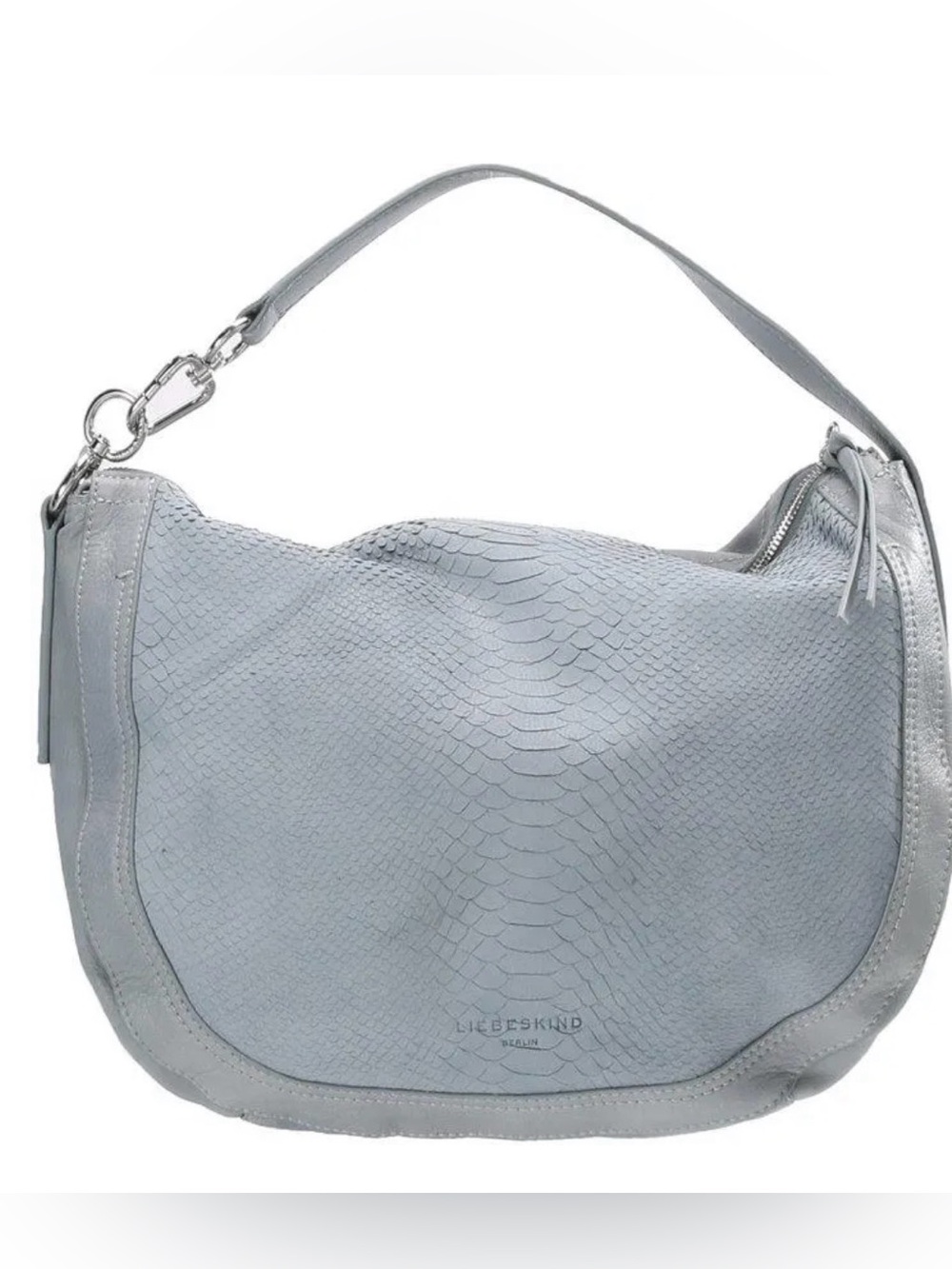 Liebeskind Berlin handcut Python stone blue handbag